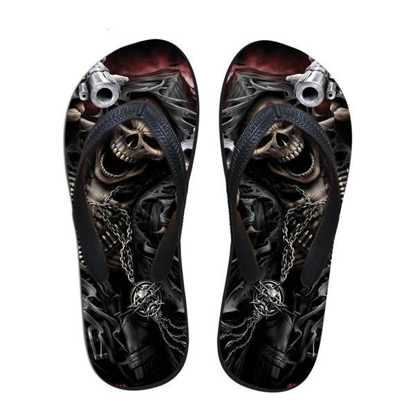 Skull Beach Flip Flops Slip-on Slippers
