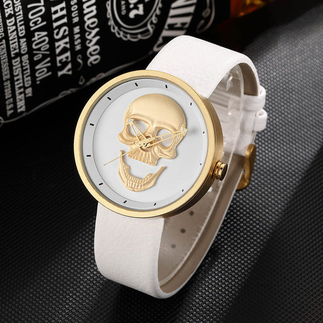 3D Skull Watch for Men & Women Luxury Famous Brand Steampunk Engrave
