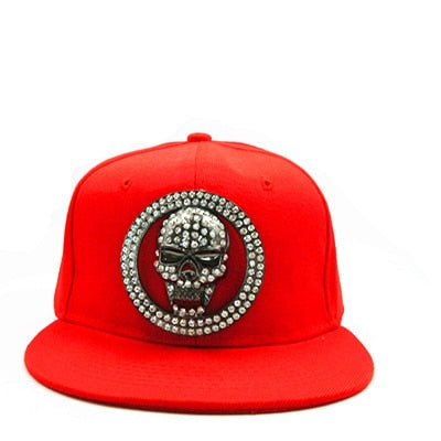 Metal skull cotton Casquette Baseball Cap hip-hop cap Adjustable Snapback