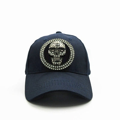 Metal skull cotton Casquette Baseball Cap hip-hop cap Adjustable Snapback