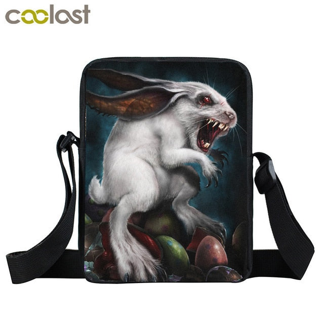 Dark Gothic Angel Skull Mini Messenger Bag Girls Ladies Shoulder Bags Grim Reaper Punk Women Cross Bag Kids Gift Bags Bookbag