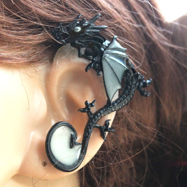 Dragon Ear Cuff cobra Ear Cuff GLOW in the DARK dragon Ear clip earrings Earrings Clip Earrings