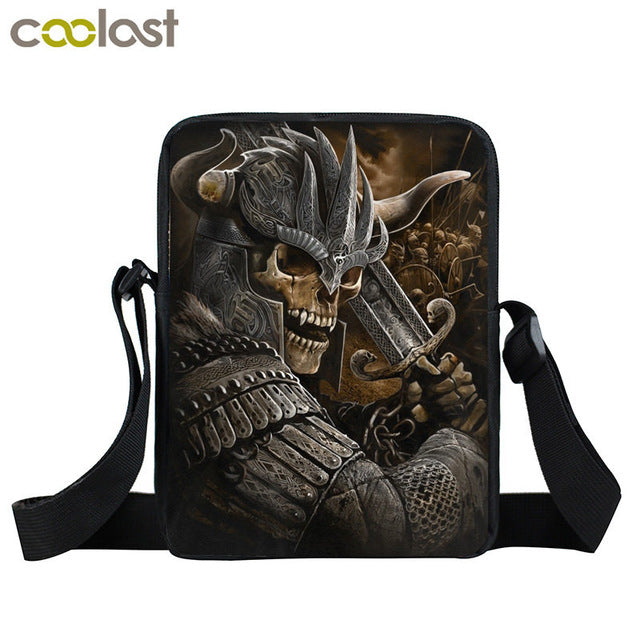 Dark Gothic Mini Messenger Bag Skull Crossbody Bags