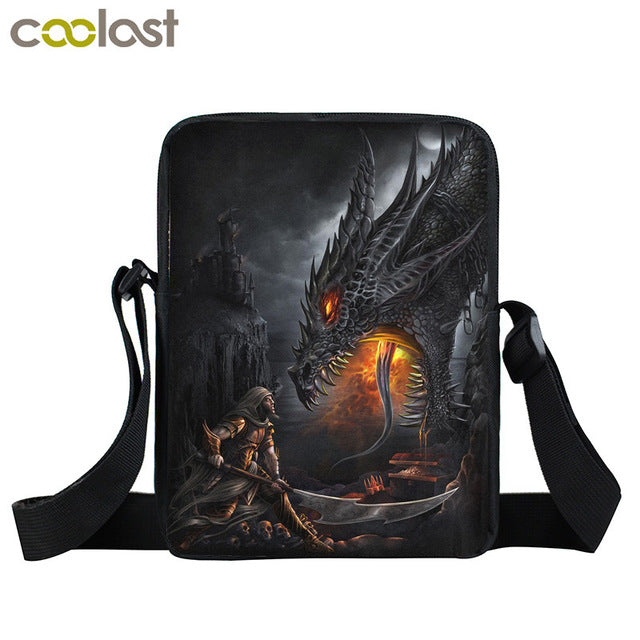 Dark Gothic Mini Messenger Bag Skull Crossbody Bags