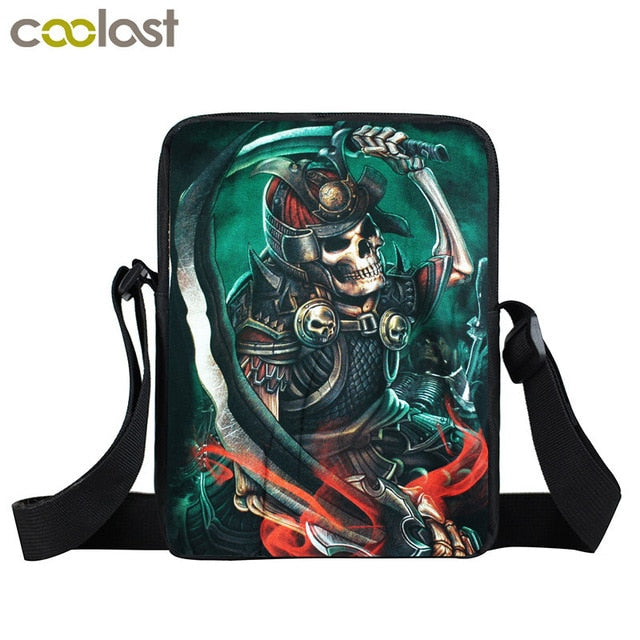 Dark Gothic Mini Messenger Bag Skull Crossbody Bags