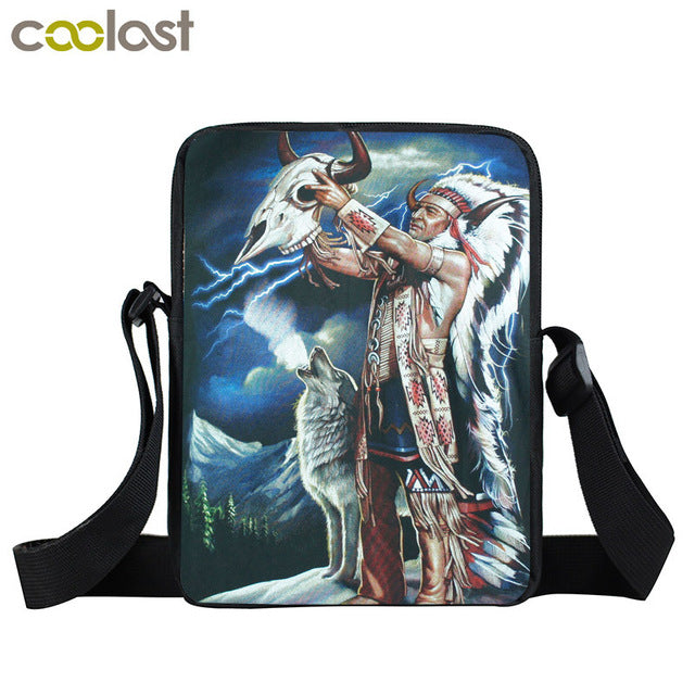 Dark Gothic Mini Messenger Bag Skull Crossbody Bags