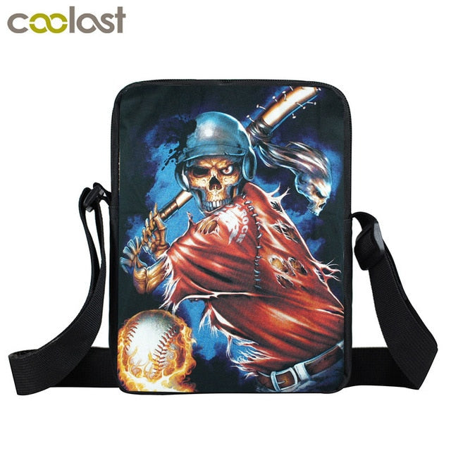 Dark Gothic Mini Messenger Bag Skull Crossbody Bags