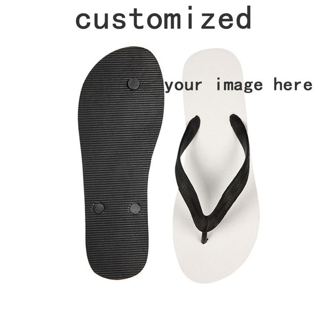 Skull Print Flip Flops Soft Rubber Sole Flat Slippers for Women Casual Female Ladies Summer Beach Flipflops