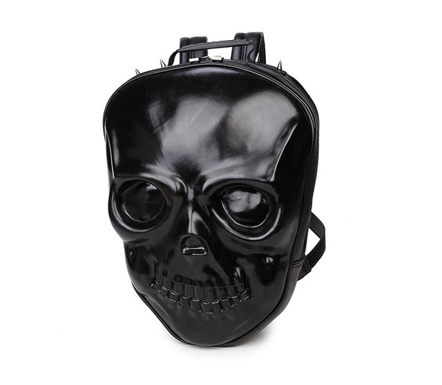 3D Funny Skeleton Head Black Shoulder Crossbones Messenger