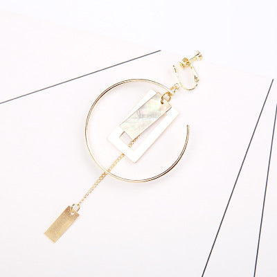 Opened Circle Ear Cuff Clips Women Big Arc Pendant Long Clip on Earrings for Women Girls Cartilage Jewelry non Without Pierced
