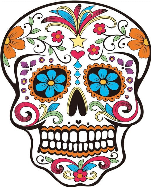 skull beach towel Round Beach Towel Large