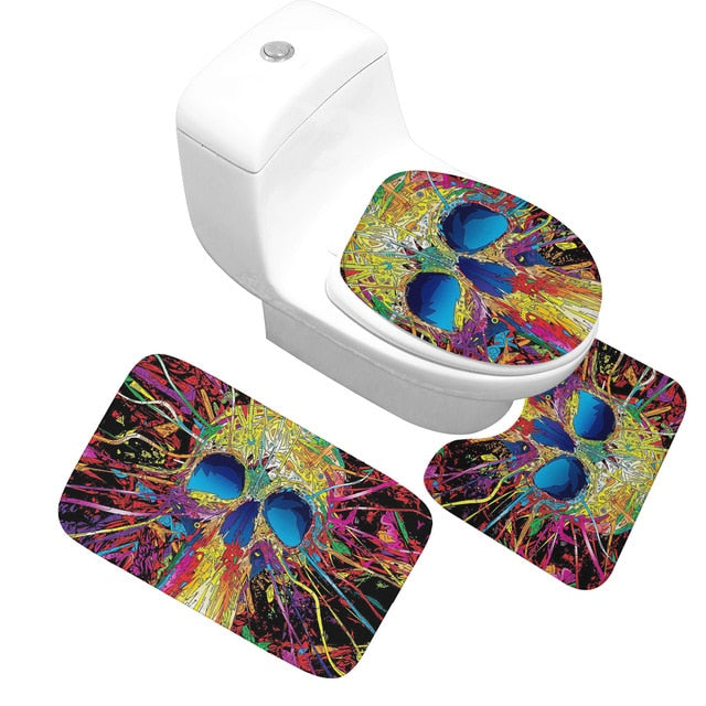 3 pcs Set Bath Toilet Floor Mat High Quality