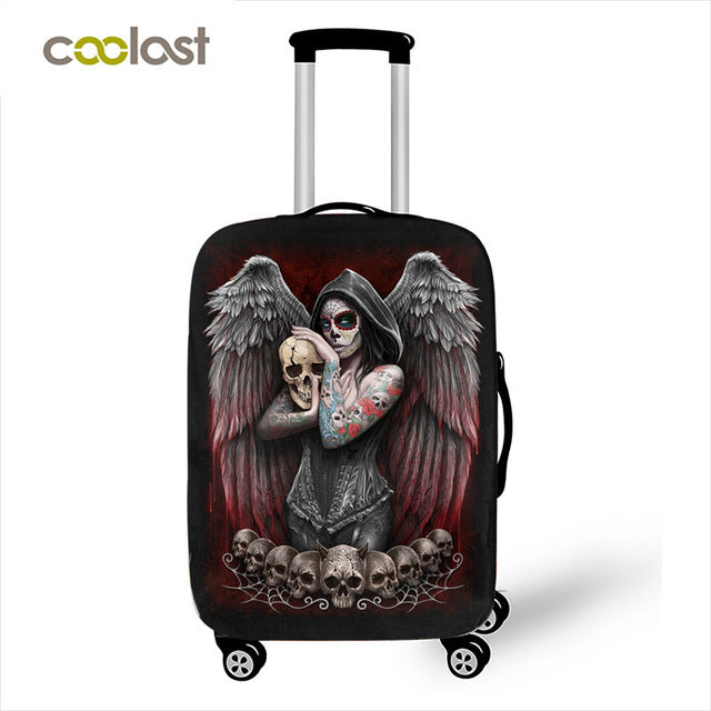 Death Angel Skull / Grim Reaper Luggage Protective Covers Elastic Travel Accessories Trolley Suitcase Dust Cover For 18-28 inch