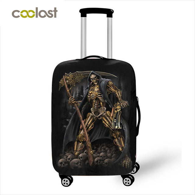 Death Angel Skull / Grim Reaper Luggage Protective Covers Elastic Travel Accessories Trolley Suitcase Dust Cover For 18-28 inch