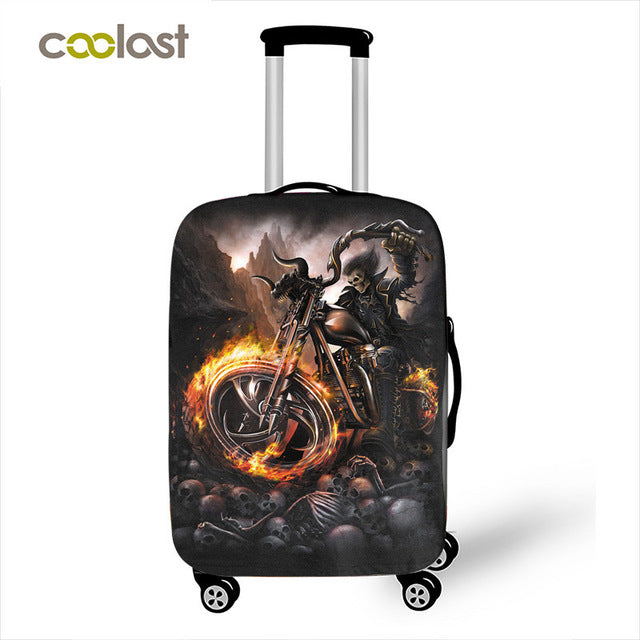 Dark Gothic Skull / Beauty Luggage Protective Cover Waterproof