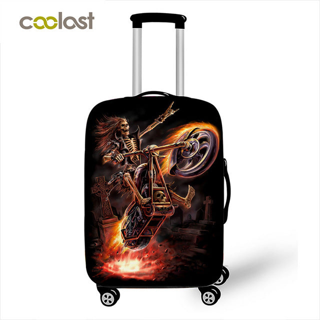 Dark Gothic Skull / Beauty Luggage Protective Cover Waterproof