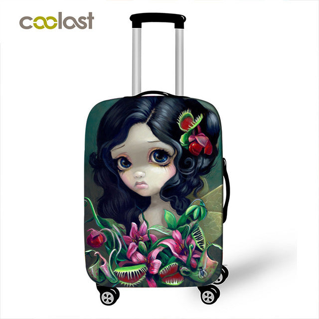 Dark Gothic Skull / Beauty Luggage Protective Cover Waterproof