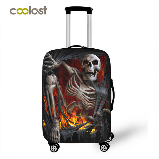 Dark Gothic Skull / Beauty Luggage Protective Cover Waterproof