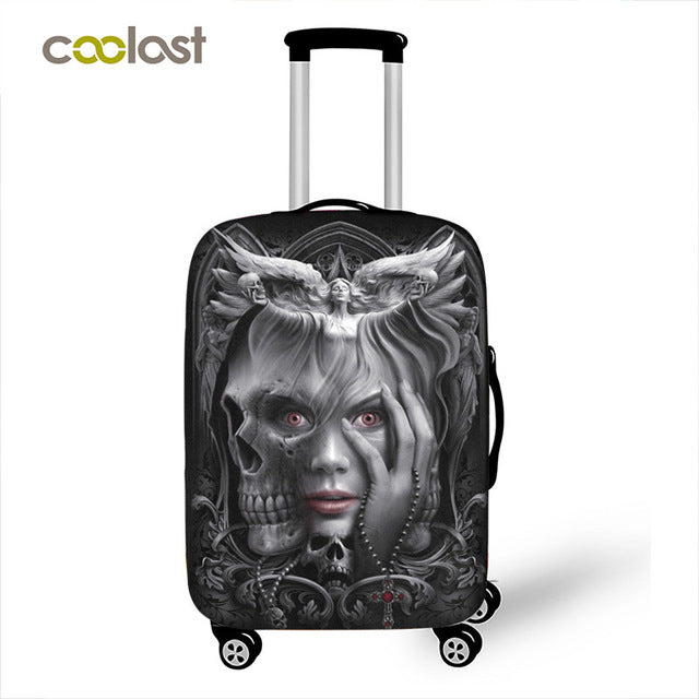 Dark Gothic Skull / Beauty Luggage Protective Cover Waterproof
