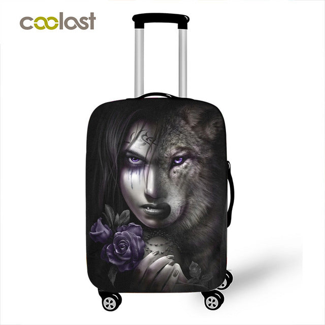 Dark Gothic Skull / Beauty Luggage Protective Cover Waterproof
