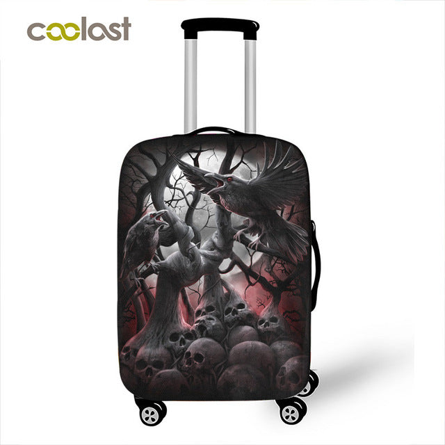 Dark Gothic Skull / Beauty Luggage Protective Cover Waterproof