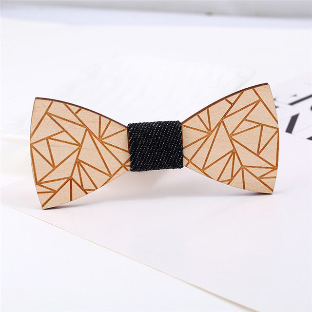Hot Fashion Mens Wooden Bow Tie Accessory Wedding Party Christmas Gifts Bamboo Wood Bowtie Neck Wear for Men Women cravat