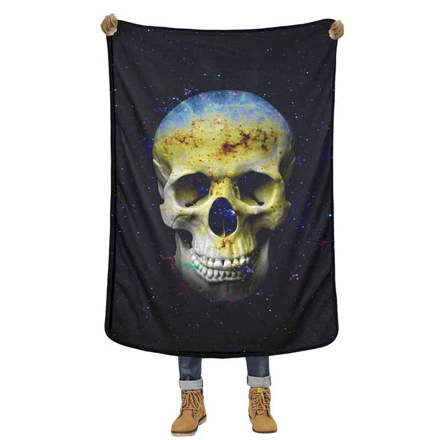 3D Blanket Clay Sculpture Skull 3D Quality Cover Comfortable Air Conditioning Soft Warm Thin Towel Blankets
