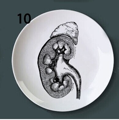 Human Body structure decorative plate art ceramic dish display tray club price fun skull dish creative kitchen decoration set