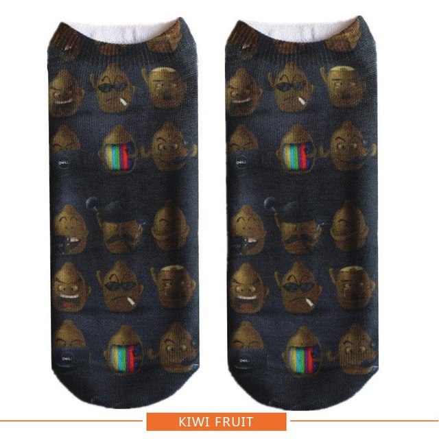 New arrival Women Low Cut Ankle Socks Funny Skull 3D Printing Sock Cotton Hosiery Gothic Punk Shantou Printed Sock