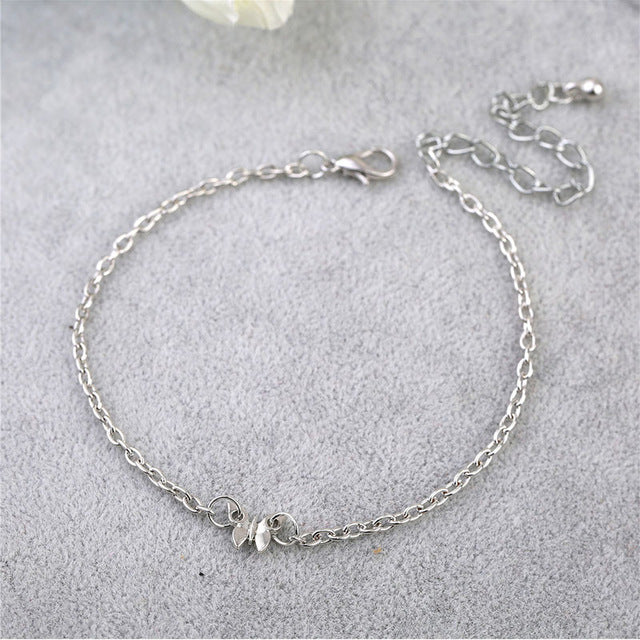 Anklets For Women Popular Golden Color Alloy Girls Bell Anklet Bead Chain Tassel Barefoot Sandal Beach Foot Jewelry