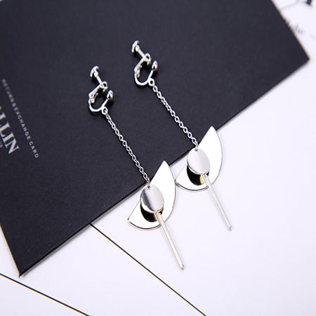 Opened Circle Ear Cuff Clips Women Big Arc Pendant Long Clip on Earrings for Women Girls Cartilage Jewelry non Without Pierced