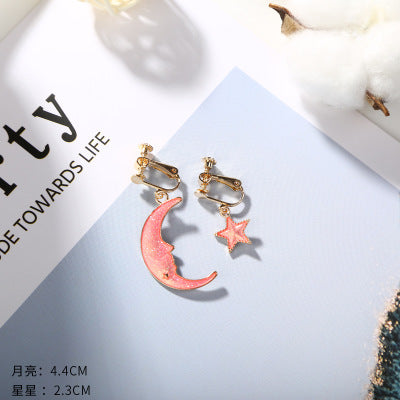 Opened Circle Ear Cuff Clips Women Big Arc Pendant Long Clip on Earrings for Women Girls Cartilage Jewelry non Without Pierced