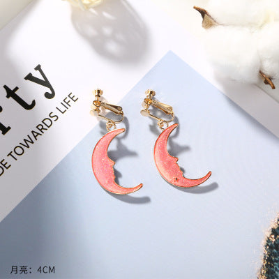 Opened Circle Ear Cuff Clips Women Big Arc Pendant Long Clip on Earrings for Women Girls Cartilage Jewelry non Without Pierced
