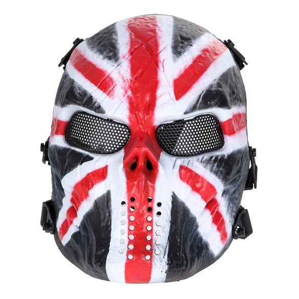 Skull Airsoft Party Mask Paintball Full Face Mask Army Games Mesh Eye