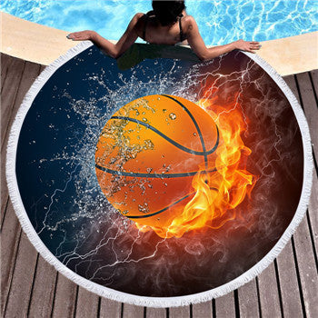 Microfiber Round Large Beach Towel Yoga Mat Tassel Toalla Blanket Nightmare 3d Sugar Skull Printed Big Bath Towel Tapestry