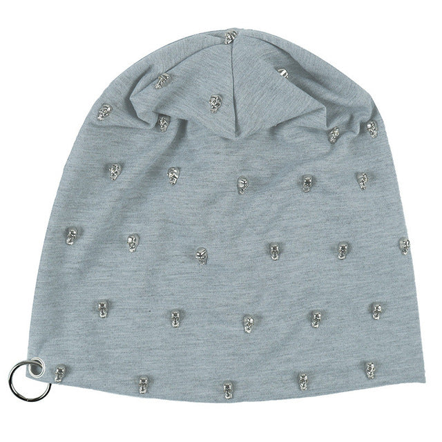 Skullies Caps Slouchy Beanie Cap Cotton Knitted Unisex Hats