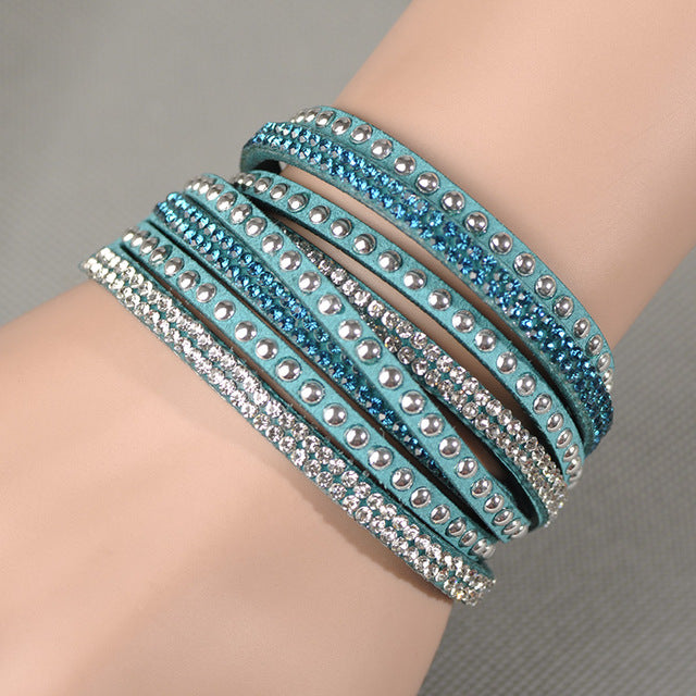 Lokaer Hot Sale Wholesale Fashion Wrap Bracelet Multilayer Bracelets 6 Colors To Choose For Women Gift