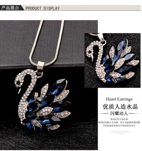 Luxury bohemia Accessories Zircon Snowflake Sweater chain Long Wild snow Necklace Dress Pendant Crystal Jewelry