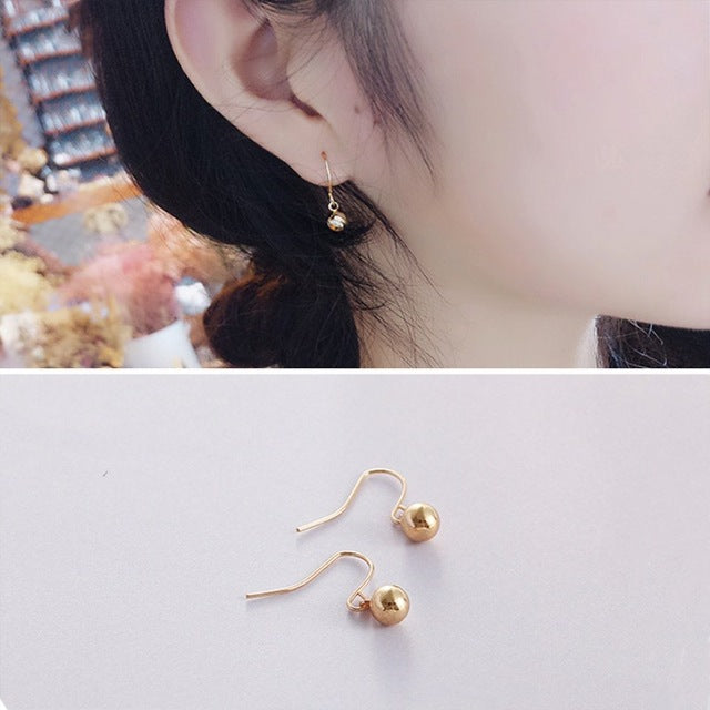 Imitation Pearl Heart Crystal Flower Bow Leaf Angel Wings Geometry Stud Earrings for Women Jewelry