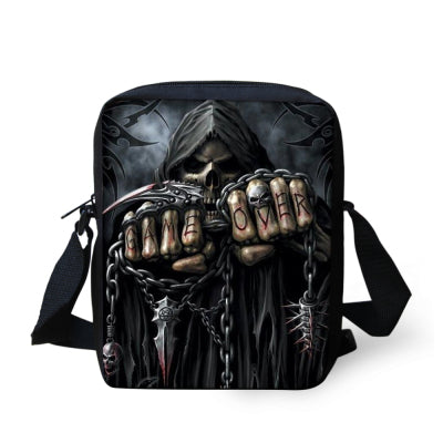 Casual Men Messenger Bags Brand Skull Print Kids Children Shoulder Bags