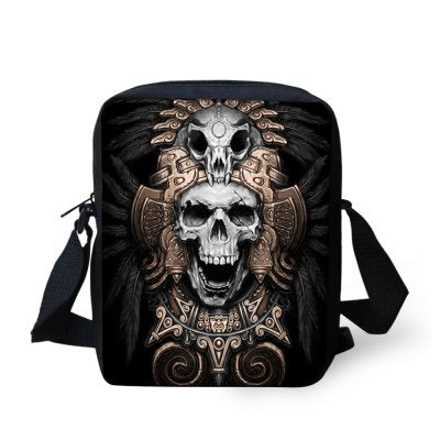 Casual Men Messenger Bags Brand Skull Print Kids Children Shoulder Bags