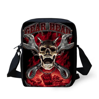 Casual Men Messenger Bags Brand Skull Print Kids Children Shoulder Bags