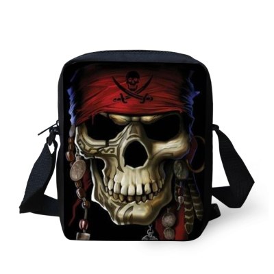 Casual Men Messenger Bags Brand Skull Print Kids Children Shoulder Bags