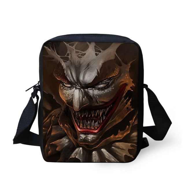 Skull Printed Men Messenger Bag Male Crossbody Bag Cool Boys Casual Shoulder Lightweight Mini Messenger-bags