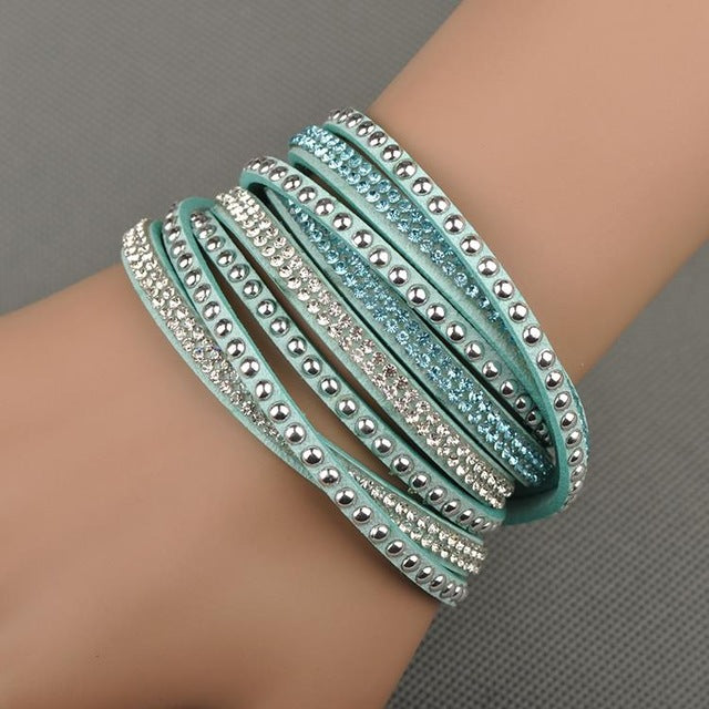 Lokaer Hot Sale Wholesale Fashion Wrap Bracelet Multilayer Bracelets 6 Colors To Choose For Women Gift