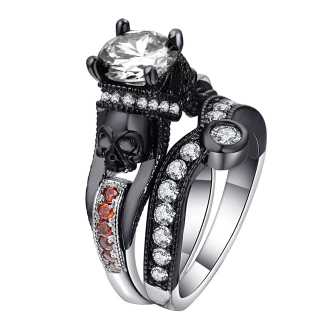 Skull Ring Set For Women Men