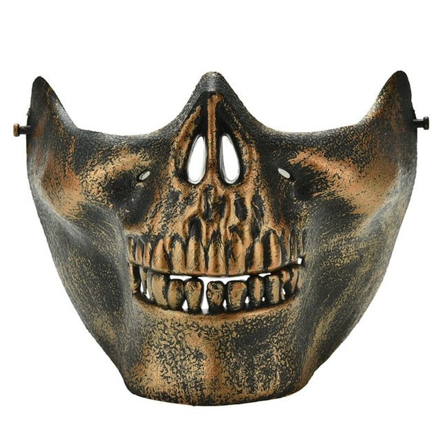 Minch 1 pc Scary Skull Skeleton Mask Halloween Costume Half Face Masks for Party