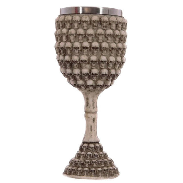 Stainless Steel Gothic Goblet Halloween Party Drinking Glass 3D Skull Skeleton Claw Punk Style Wine Glasses Whiskey Cup