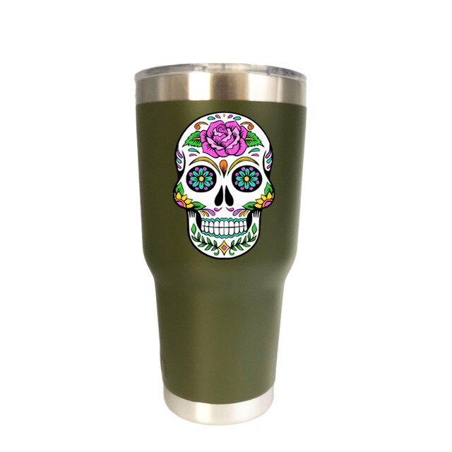 Sugar Skull 30 oz Tumbler Double Wall Vacuum Flasks Insulated Stainless Steel