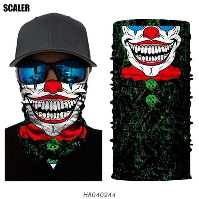 High Elastic 3D Seamless Bandana Skull Cycling Women Headwear Joker V Vendetta Face Mask Ski Hiking Magic Bandana Buff Balaclava